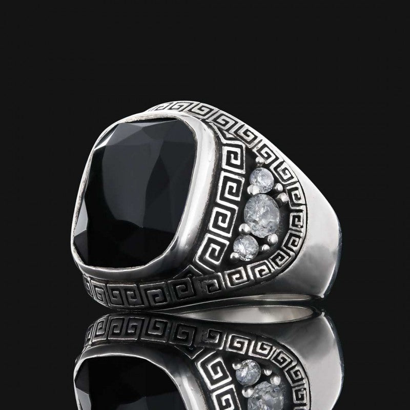Special Design 925 Sterling Silver Men Ring With Stone - view 6