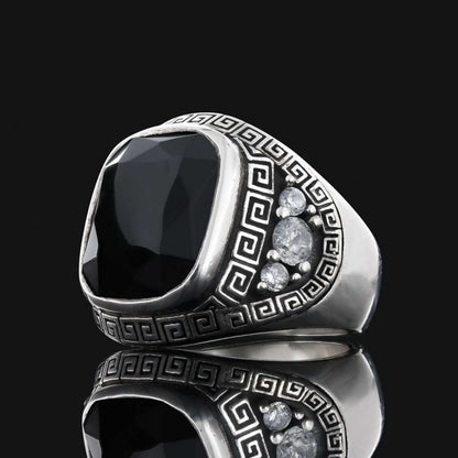 Special Design 925 Sterling Silver Men Ring With Stone by SWISS PLUS - Unique Design Rings - view 6