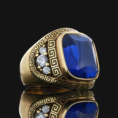Special Design 925 Sterling Silver Men Ring With Stone by SWISS PLUS - Unique Design Rings - view 7