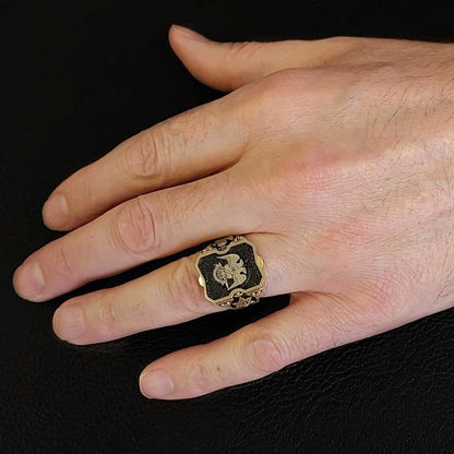 Special Design Handmade Sİlver Masonic Ring by SWISS PLUS - Mason Collection - view 6