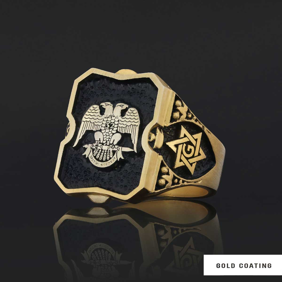 Special Design Handmade Sİlver Masonic Ring - view 4