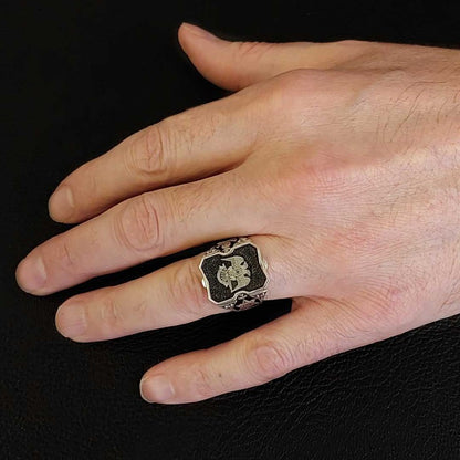 Special Design Handmade Sİlver Masonic Ring by SWISS PLUS - Mason Collection - view 7