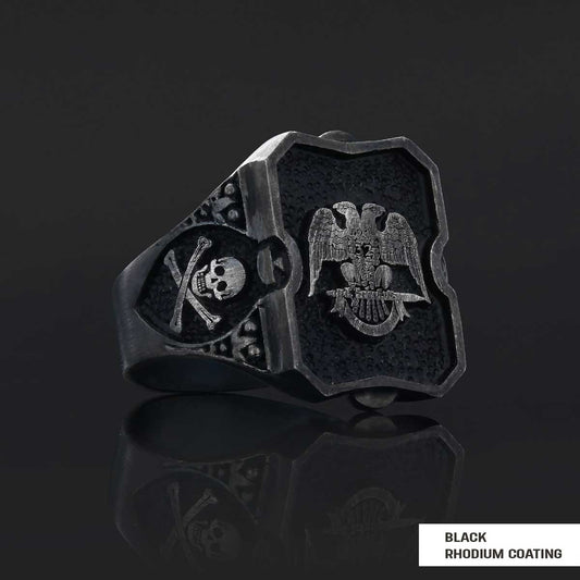 Special Design Handmade Sİlver Masonic Ring by SWISS PLUS - Mason Collection - view 2