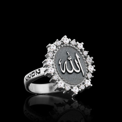 Special Design Handmade Stone Oval 925 Sterling Silver Islamic Allah Women Ring by SWISS PLUS - Islamic Collection - view 2