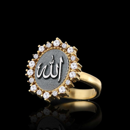 Special Design Handmade Stone Oval 925 Sterling Silver Islamic Allah Women Ring by SWISS PLUS - Islamic Collection - view 3