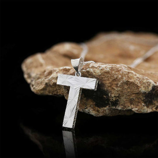 Special Design Letter Handmade Monogram T Sterling Silver Necklace - view 1