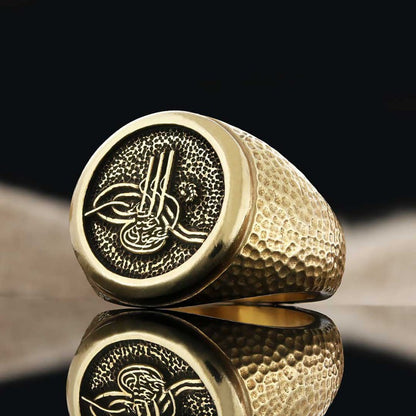 Special Design Ottoman Tughra Ring by SWISS PLUS - Ottoman Jewelry Collection