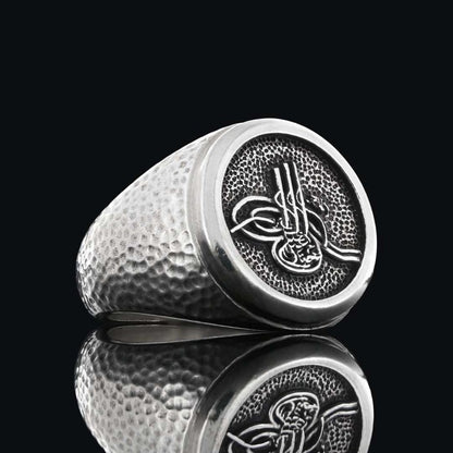 Special Design Ottoman Tughra Ring by SWISS PLUS - Ottoman Jewelry Collection - view 2