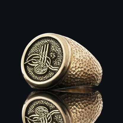 Special Design Ottoman Tughra Ring by SWISS PLUS - Ottoman Jewelry Collection - view 3