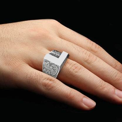 Special Design Silver Letter L Ring by SWISS PLUS - Letter Collection - view 5