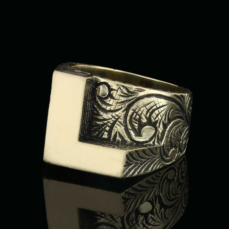 Special Design Silver Letter L Ring by SWISS PLUS - Letter Collection - view 2
