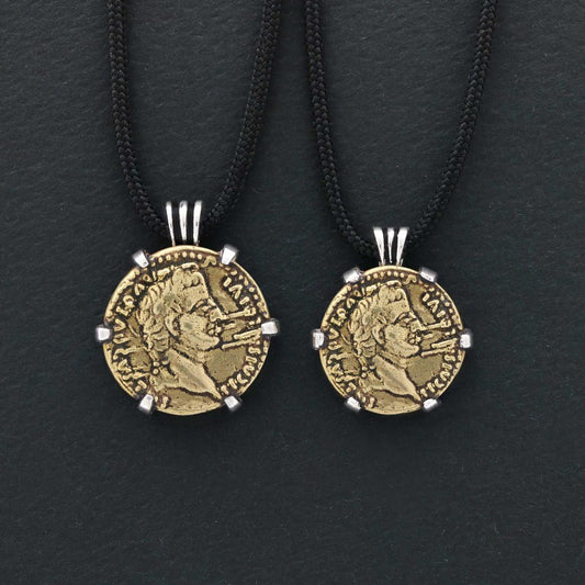 Special Design Sterling Silver Old Rome Coin Women Pendant