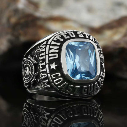 Special Design United States Coast Guard Ring by SWISS PLUS - Military Rings