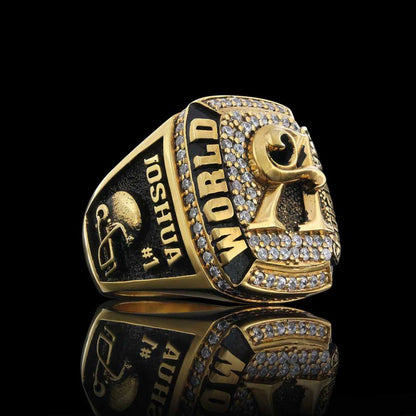 Special Design World Champions With Stone Big Ring by SWISS PLUS - Unique Design Rings - view 3