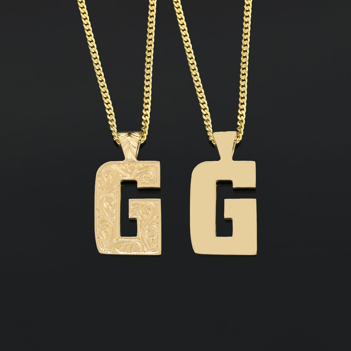 Special Handmade Silver Letter Monogram G Necklace by SWISS PLUS - Letter Collection - view 2