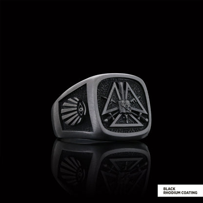 Special Masonic Ring, Freemasonic Ring, Master Mason Ring, Elegant Masonic Ring by SWISS PLUS - Mason Collection - view 2