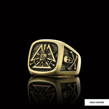 Special Masonic Ring, Freemasonic Ring, Master Mason Ring, Elegant Masonic Ring by SWISS PLUS - Mason Collection - view 4