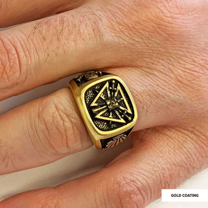 Special Masonic Ring, Freemasonic Ring, Master Mason Ring, Elegant Masonic Ring by SWISS PLUS - Mason Collection - view 5