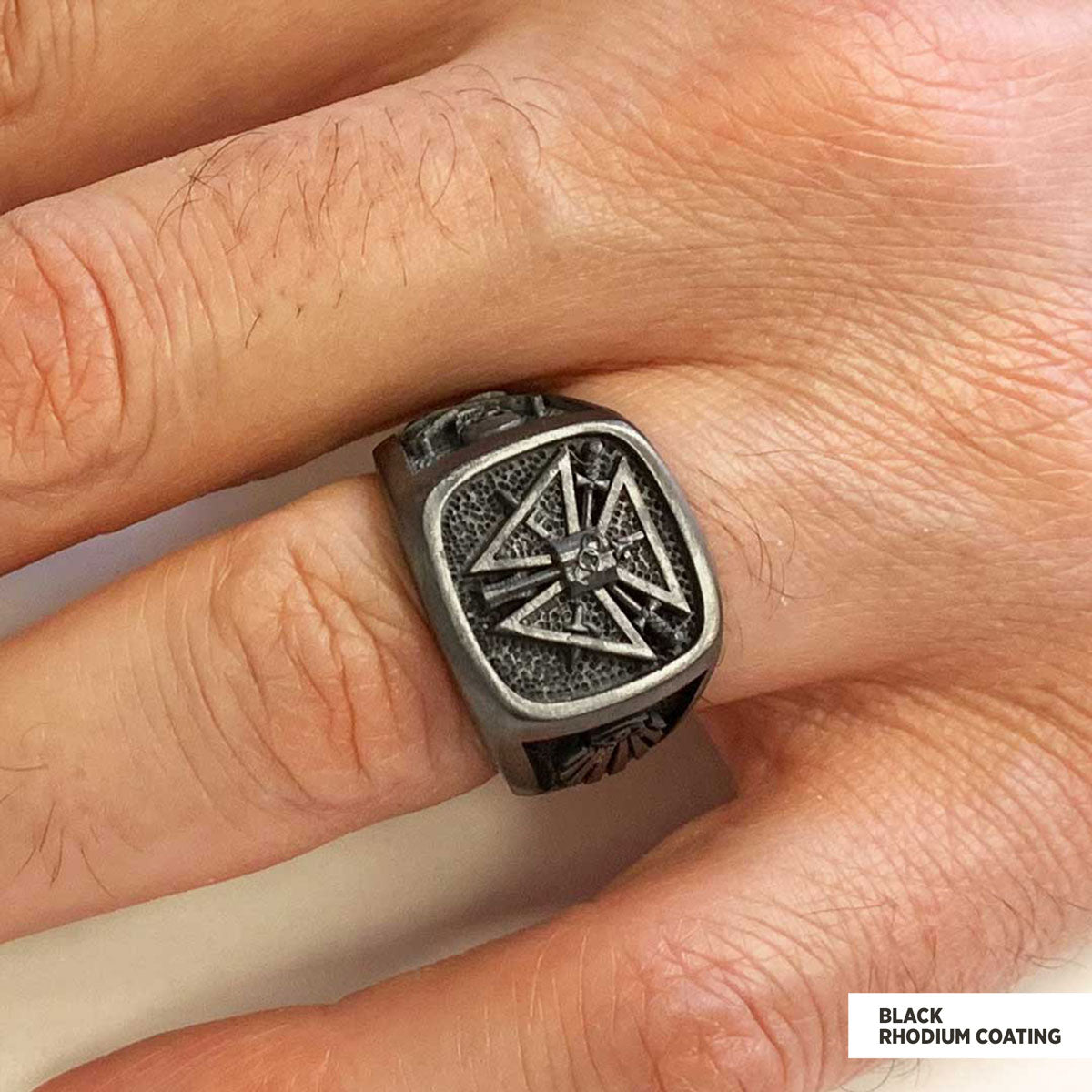 Special Masonic Ring, Freemasonic Ring, Master Mason Ring, Elegant Masonic Ring - view 6