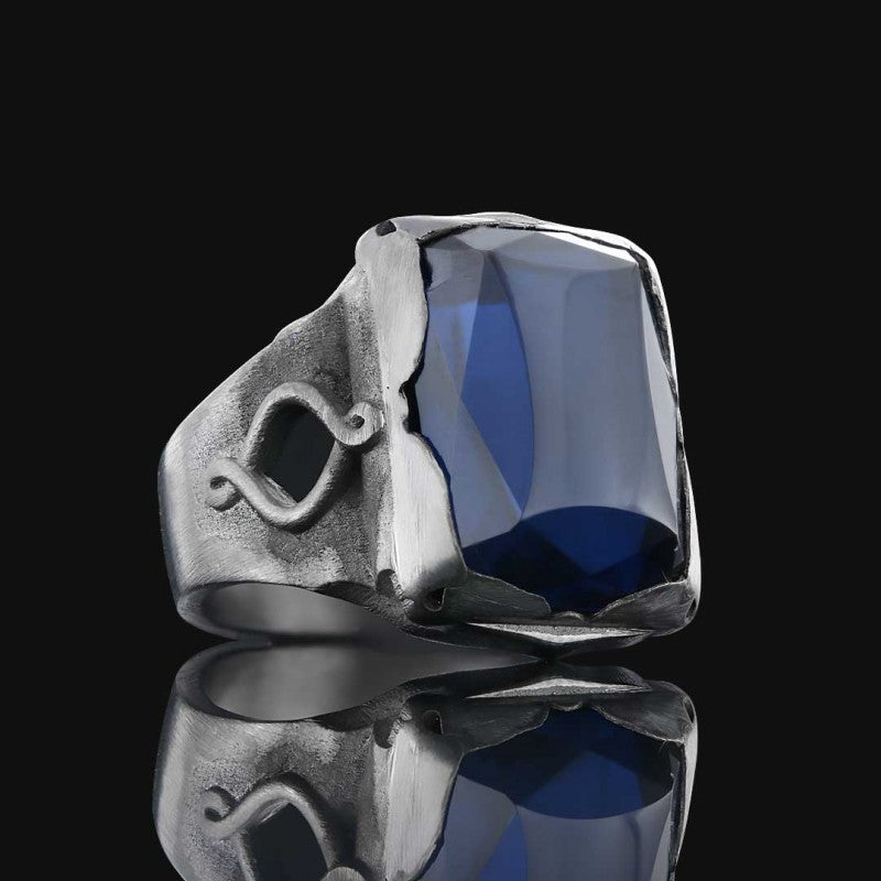 Spinel Stone Silver Ring by SWISS PLUS - Unique Design Rings - view 2
