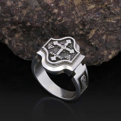 Spiritual Symbol of Ancient Ring, Rosicrucian Ring Amorc Ring, Custom Rousea Crucis Order Ring by SWISS PLUS - Rosae Crucis C