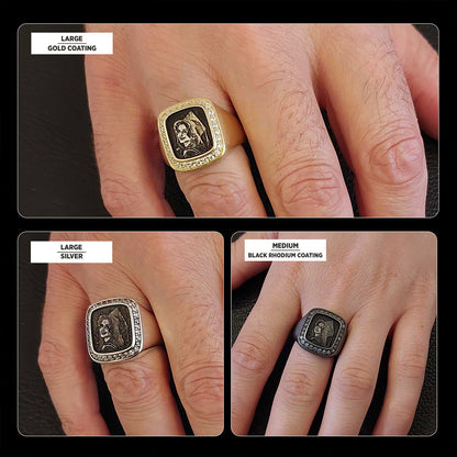 Square Stone Photo Ring, Personalized Photo Ring, Lover Gift Ring, Special Production Photo Ring by SWISS PLUS - Photo Collec