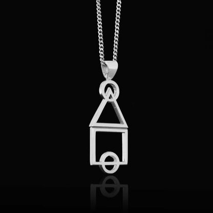 Squid Game Silver Pendant by SWISS PLUS - Unique Pendants & Cool Design Necklaces - view 2