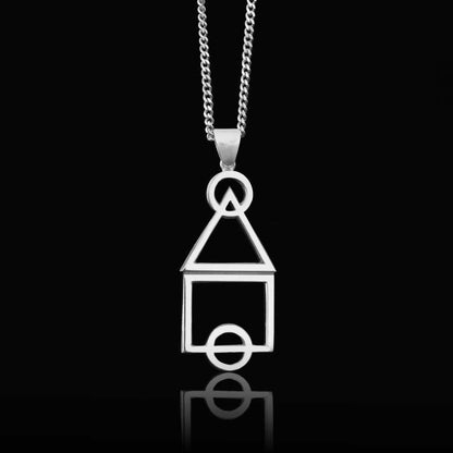 Squid Game Silver Pendant by SWISS PLUS - Unique Pendants & Cool Design Necklaces - view 3