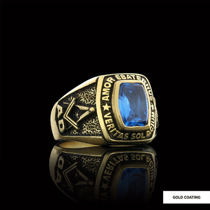 Star of David Masonic Ring, Arcane Mason Ring, Celestial Mason Brotherhood Ring by SWISS PLUS - Jewish Collection - view 4