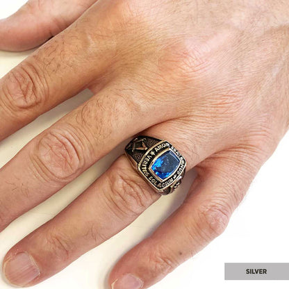 Star of David Masonic Ring, Arcane Mason Ring, Celestial Mason Brotherhood Ring by SWISS PLUS - Jewish Collection - view 6