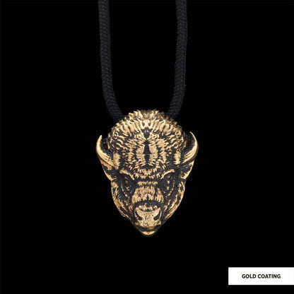 Sterling Silver Bison Pendant by SWISS PLUS - Unique Pendants & Cool Design Necklaces - view 2