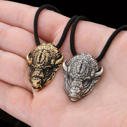 Sterling Silver Bison Pendant by SWISS PLUS - Unique Pendants & Cool Design Necklaces - view 4