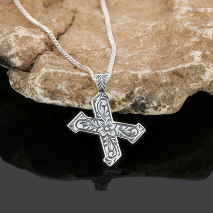 Sterling Silver Handmade Monogram X Letter Necklace by SWISS PLUS - Letter Collection