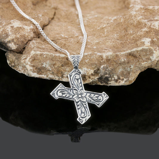 Sterling Silver Handmade Monogram X Letter Necklace - view 1