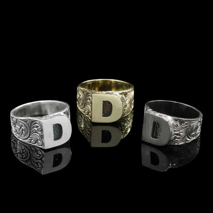 Sterling Silver Monogram D Bold Alphabet Women Ring by SWISS PLUS - Letter Collection - view 5