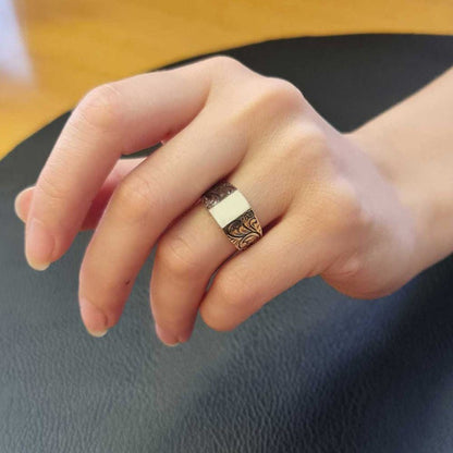 Sterling Silver Monogram I Bold Alphabet Women Ring by SWISS PLUS - Letter Collection - view 3