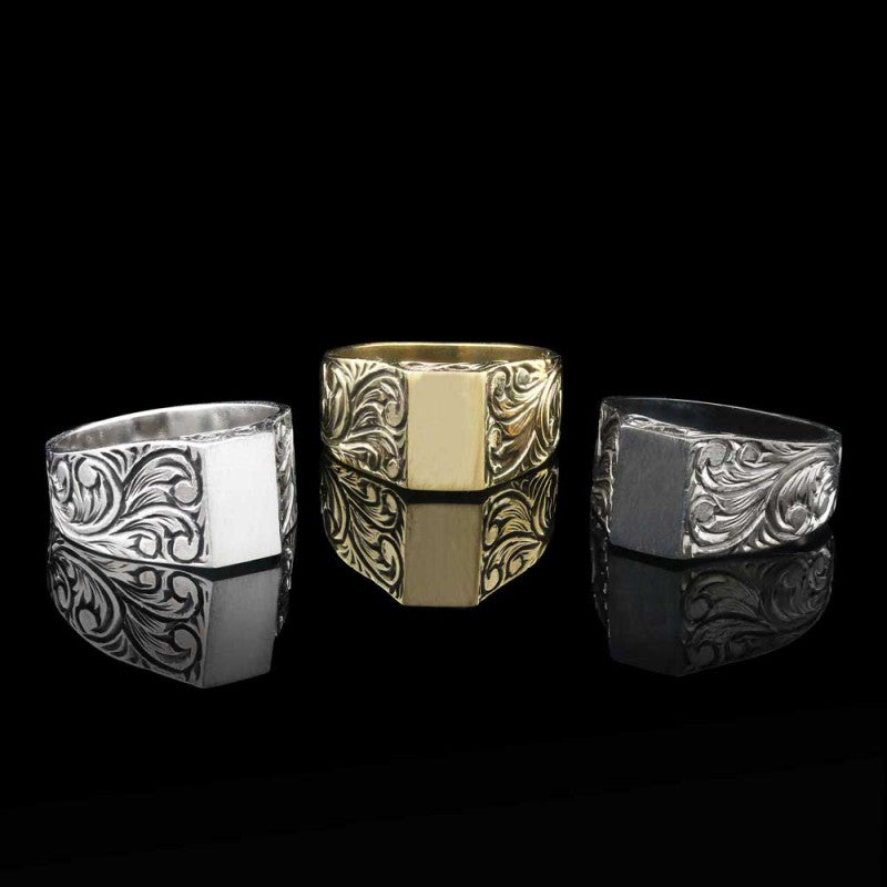 Sterling Silver Monogram I Bold Alphabet Women Ring