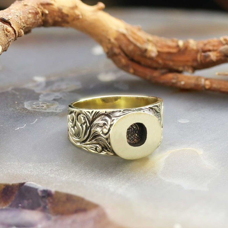 Sterling Silver Monogram O Bold Alphabet Women Ring by SWISS PLUS - Letter Collection - view 2