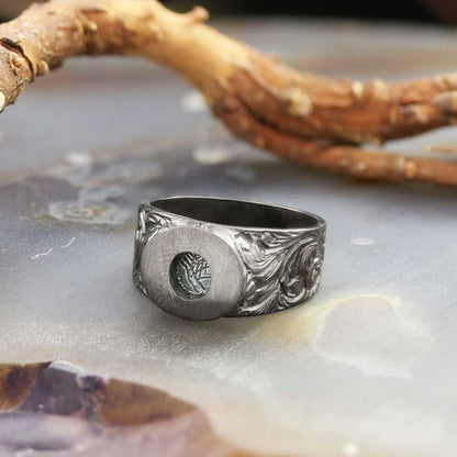 Sterling Silver Monogram O Bold Alphabet Women Ring by SWISS PLUS - Letter Collection - view 6