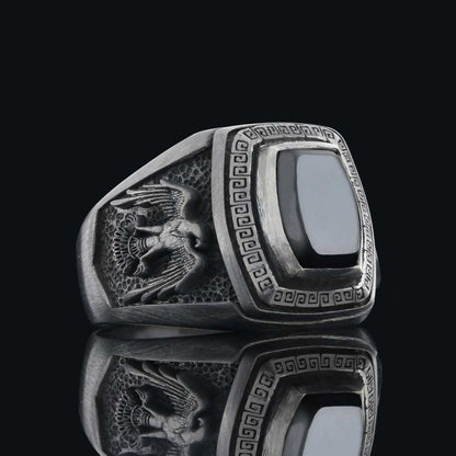 Sterling Silver Ottoman Eagle Signet Ring by SWISS PLUS - Ottoman Jewelry Collection - view 5