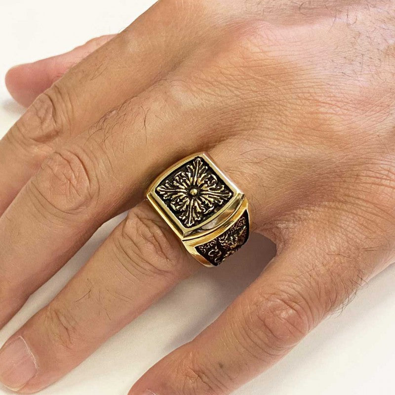 Sterling Silver Ring With Motif Without Stone - view 6