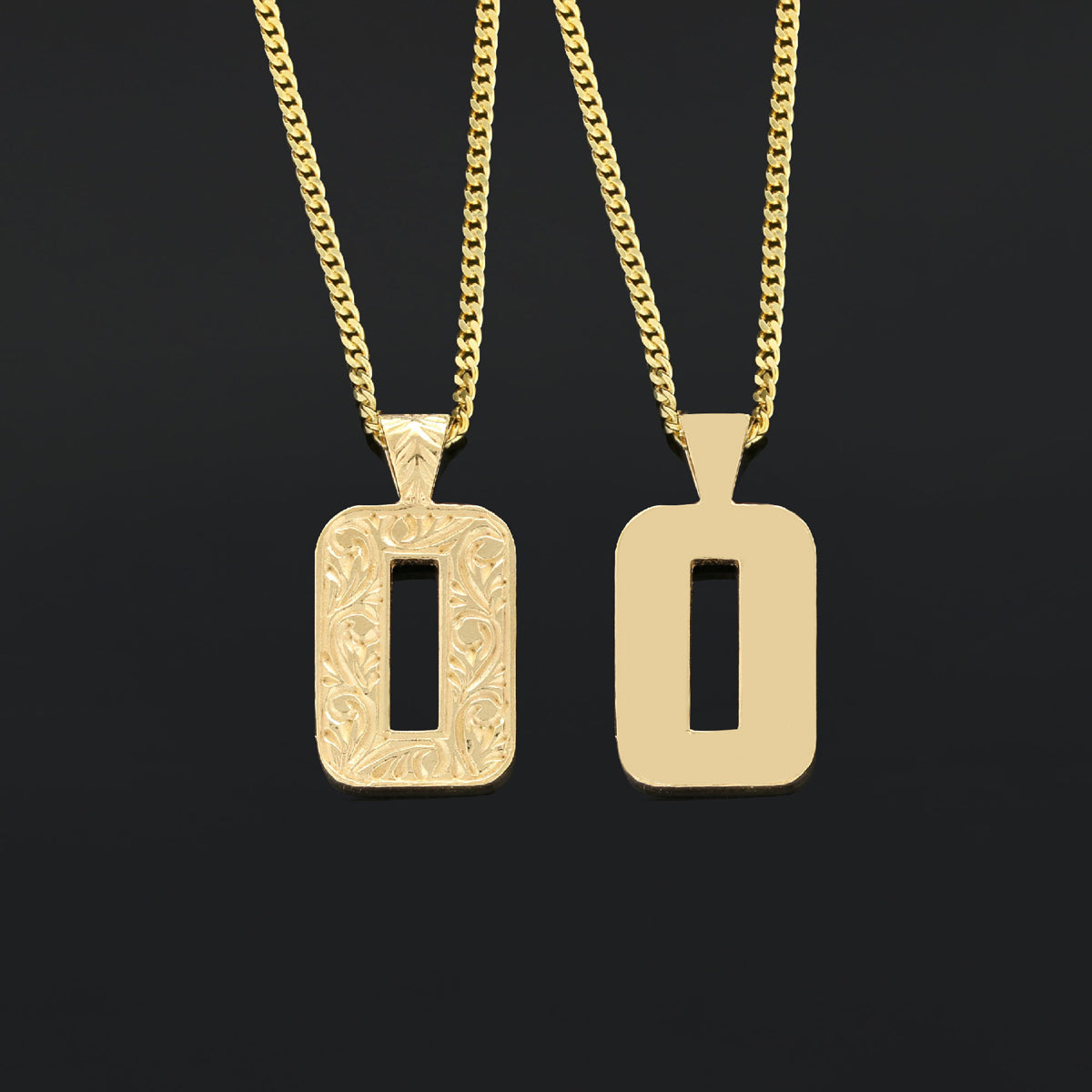 Sterling Silver Special Design Monogram Letter O Necklace by SWISS PLUS - Letter Collection - view 2