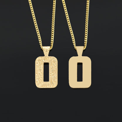 Sterling Silver Special Design Monogram Letter O Necklace by SWISS PLUS - Letter Collection - view 2