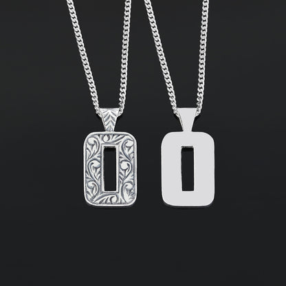 Sterling Silver Special Design Monogram Letter O Necklace by SWISS PLUS - Letter Collection - view 3
