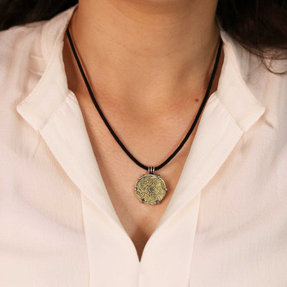 Sterling Silver Special Design Old Greek Coin Women Pendant by SWISS PLUS - Unique Design Women Pendants - view 4