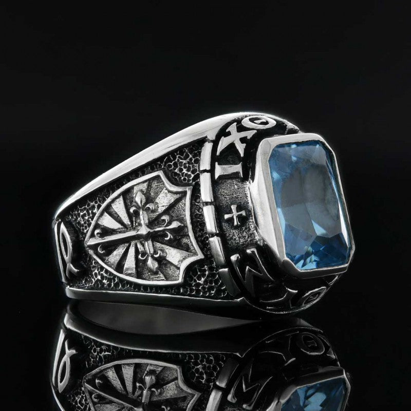 Stone Christian Jesus Ring