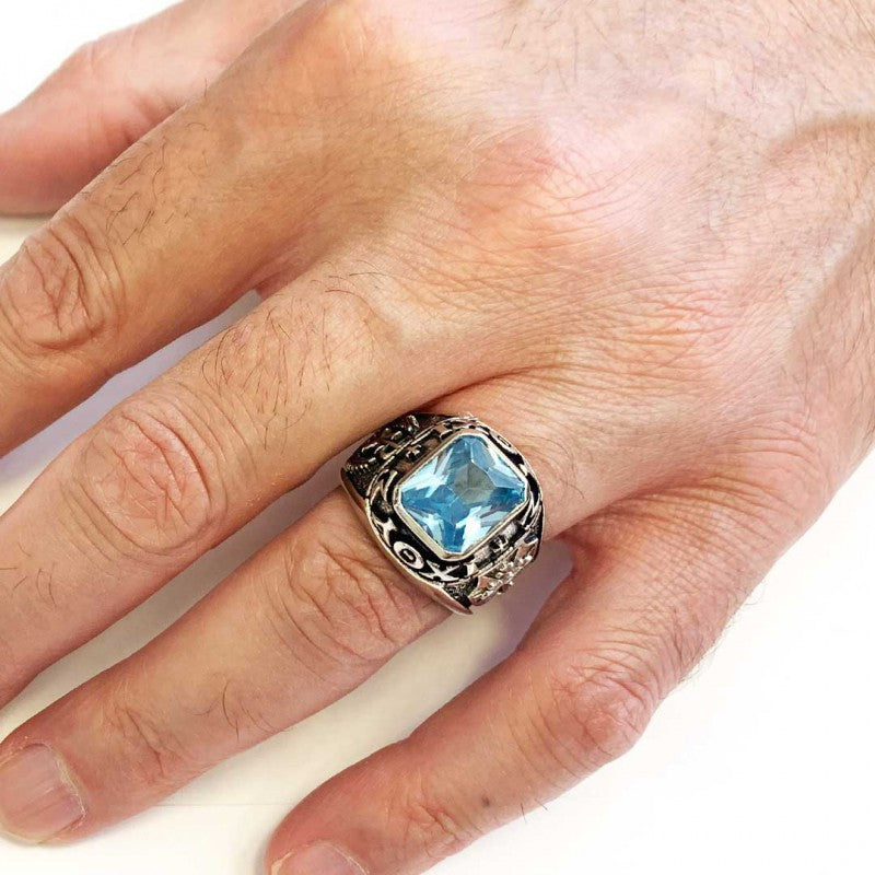 Stone Christian Jesus Ring