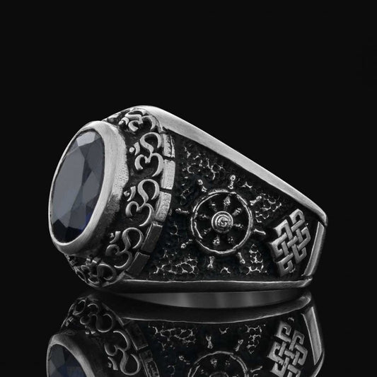 Stone With Om Ring by SWISS PLUS - Buddhist Jewelry Collection - view 2