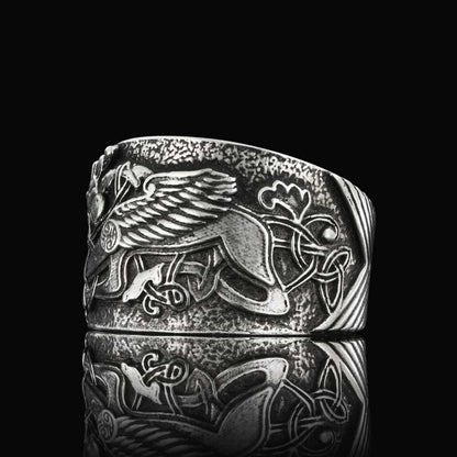 Stylish Male Ring With Griffin by SWISS PLUS - Unique Design Rings - view 3