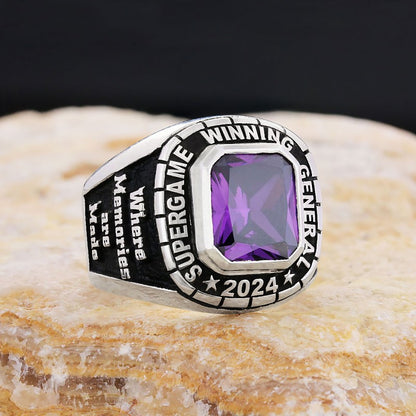 Supergame Winninig General 2024 Silver Ring by SWISS PLUS - Custom College Class Rings